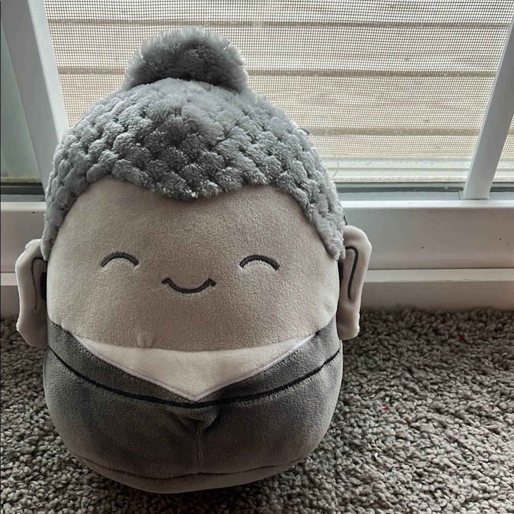 Gray Plush Buddha Squishmallow Toy